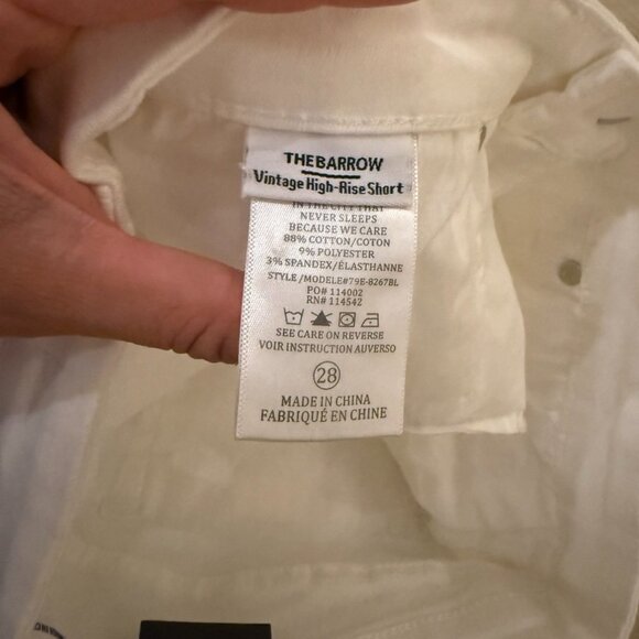 BLANK NYC The Barrow Vintage High-Rise White Shorts Women's Size 28 NWT - Picture 9 of 10
